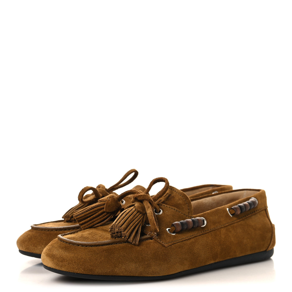 Scamosciato Tassel Deck Shoes 38 Oliva