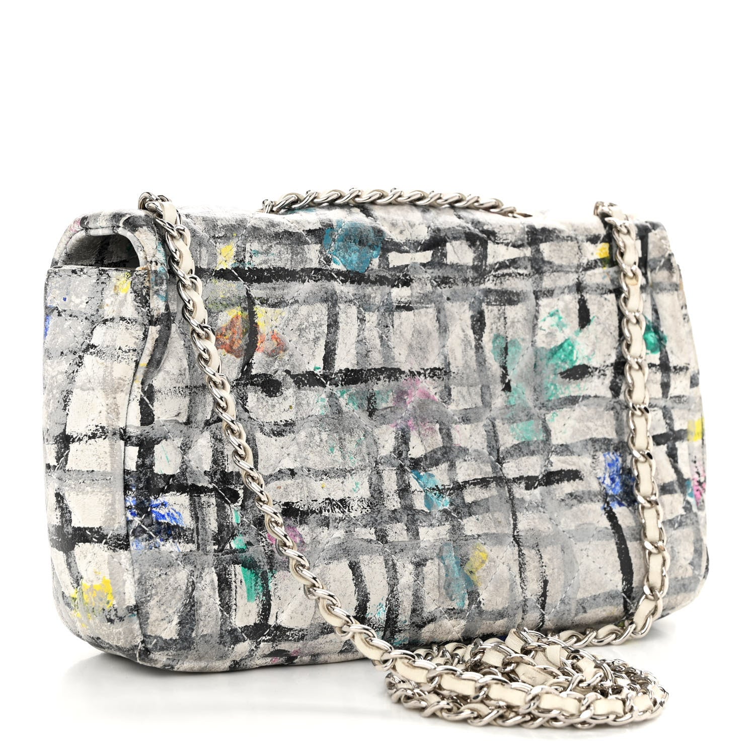 Chanel Calfskin Hand Painted Graffiti Mini Flap Multicolor 3 of 9