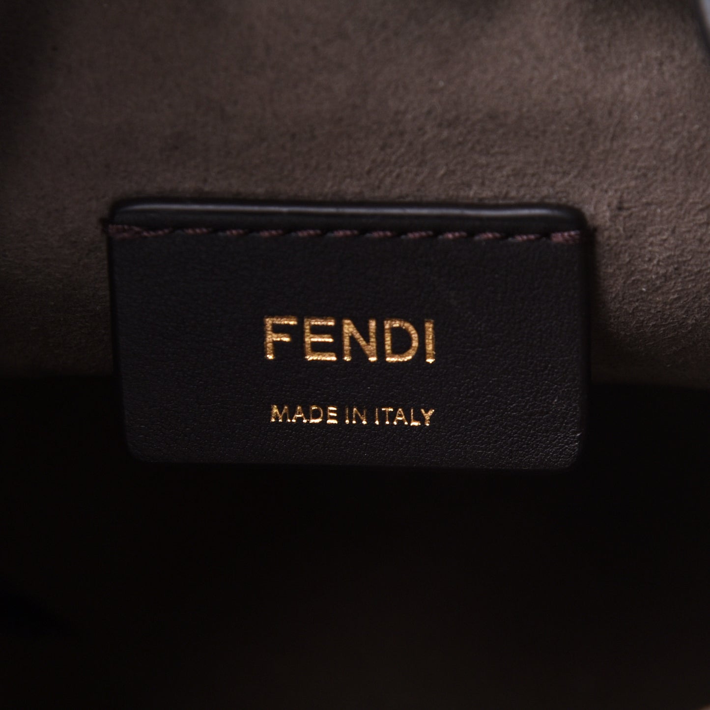 X FILA Vitello F is Fendi Mania Mini Mon Tresor Bucket Bag White