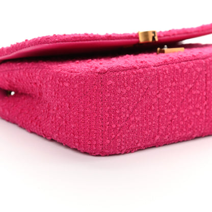 Saint Laurent Boucle Tweed Monogram Medium Jamie Fuchsia 8 of 15