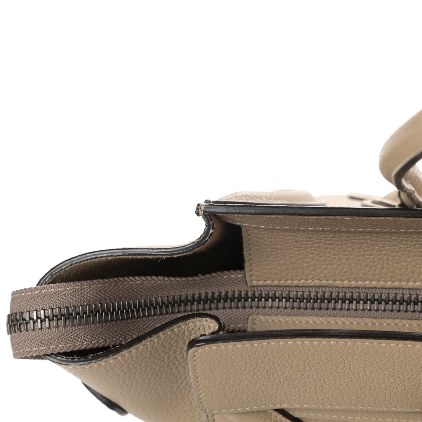 Drummed Calfskin Micro Luggage Dune