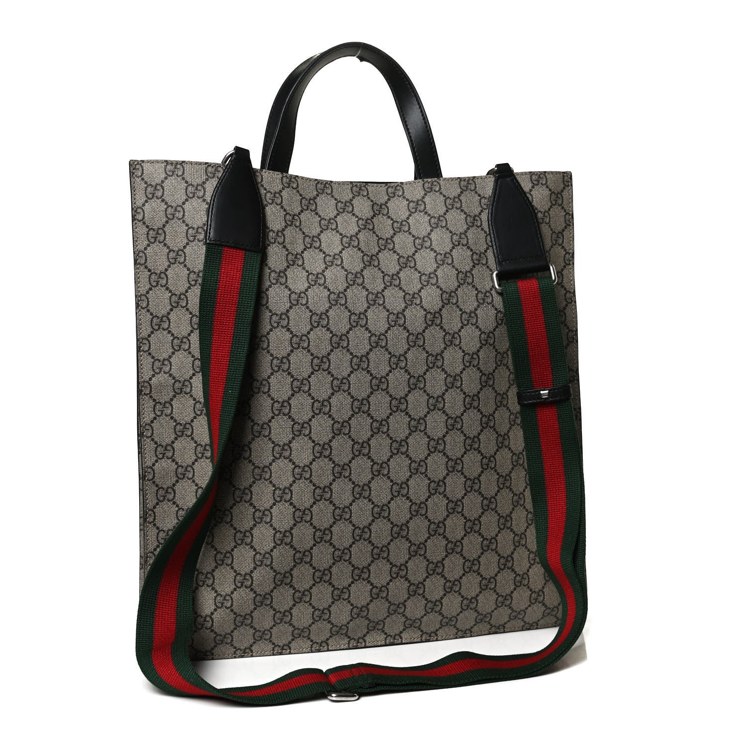 Gucci Soft GG Supreme Monogram Web Vertical Tote Black 3 of 13