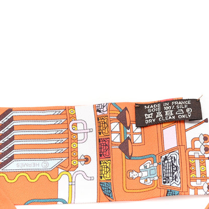 Hermes Silk La Maison des Carres Twilly Orange Capucine Rose 3 of 4