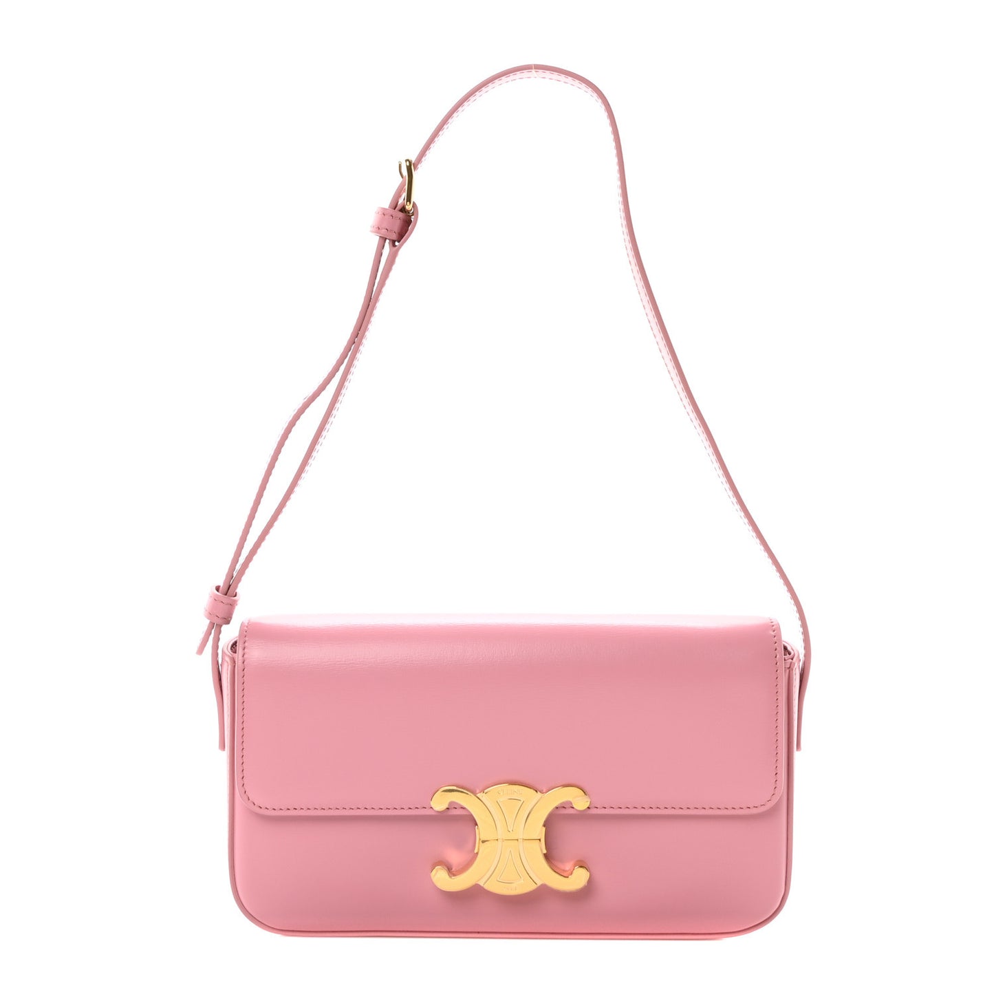 Natural Calfskin Triomphe Shoulder Bag Rose