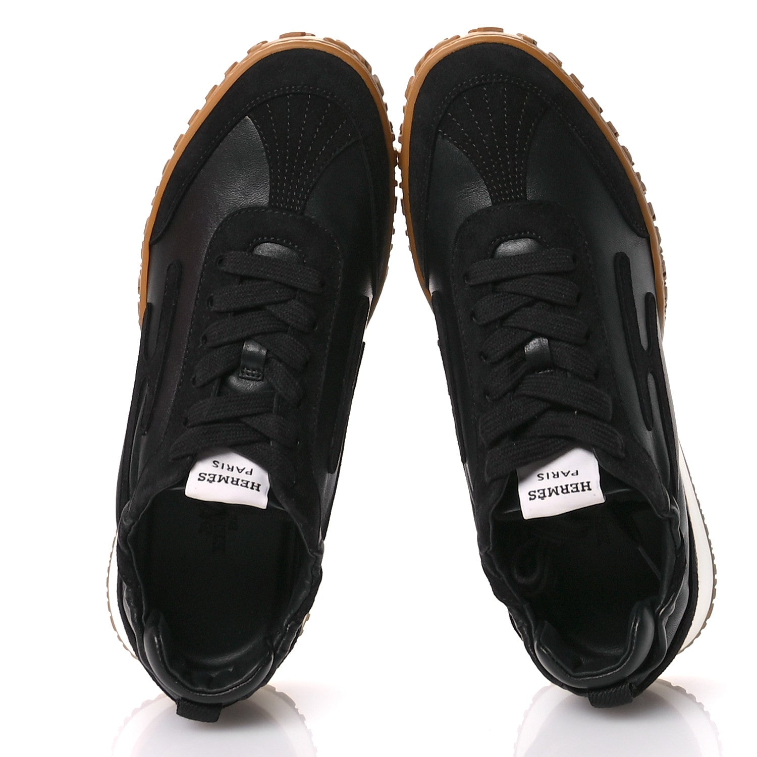 Hermes Nappa Suede Goatskin Jet Sneakers 36 Black 2 of 9