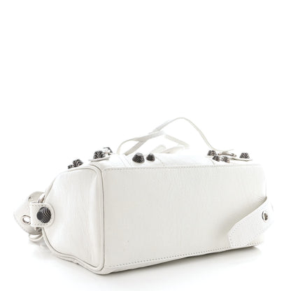 Balenciaga Agneau Arena Mini Le Cagole Duffle Crossbody Bag Optic White 4 of 11
