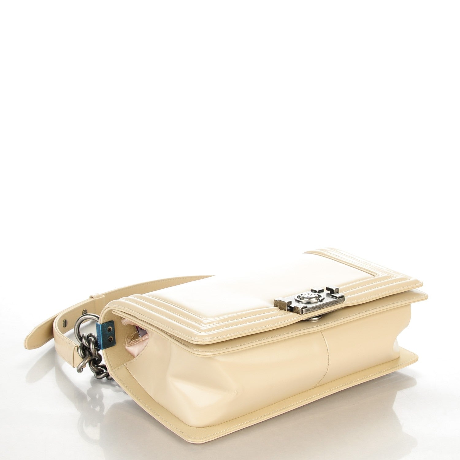 Chanel Glazed Calfskin Medium Boy Flap Light Beige 4 of 7