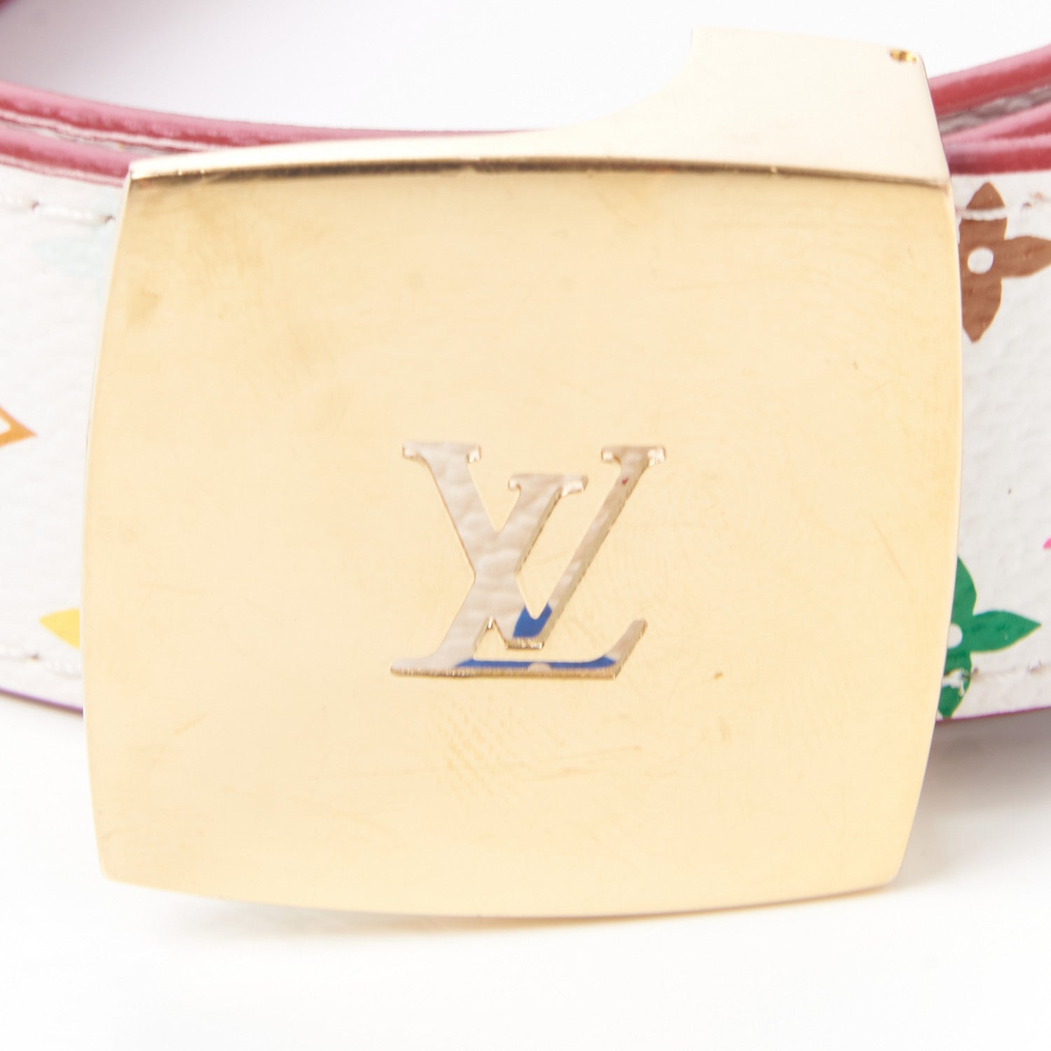 Louis Vuitton Monogram Multicolor LV Cut Reversible Belt 80 32 White Grenade 4 of 6