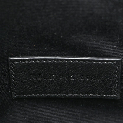Saint Laurent Grain De Poudre Matelasse Chevron Monogram Envelope Clutch Dark Beige 7 of 8