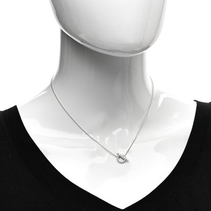 Hermes 18K White Gold Diamond Finesse Pendant Necklace 2 of 5