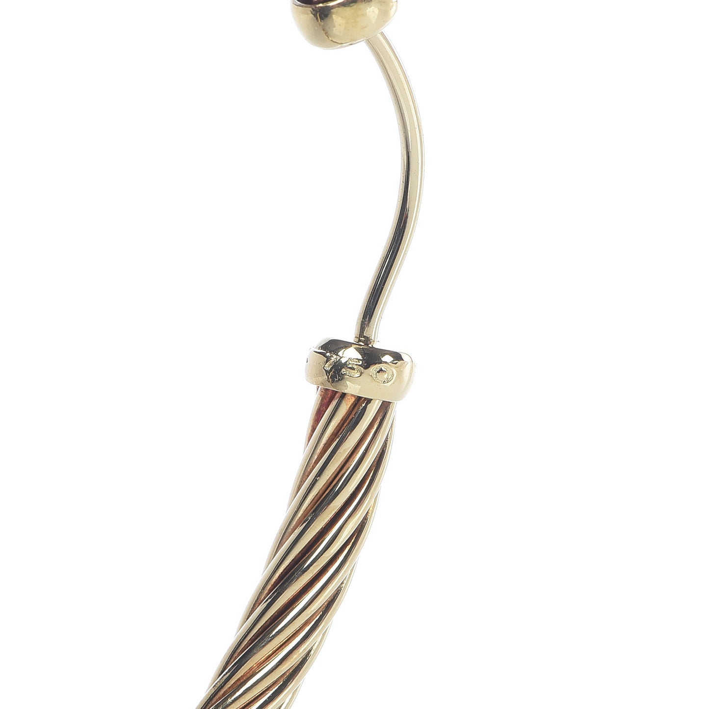 18K Yellow Gold Large Cable Classics Hoop Earrings