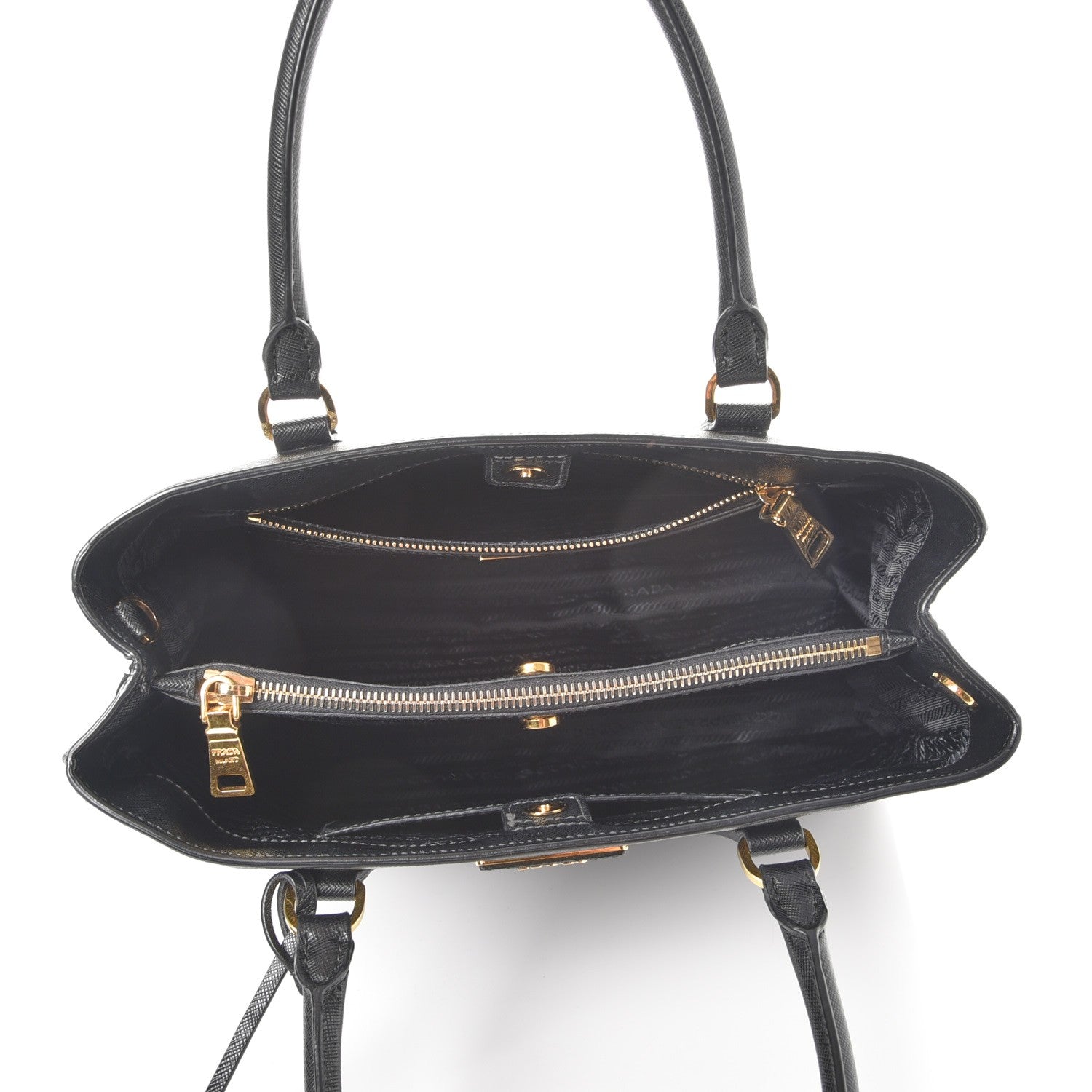 Prada Saffiano Lux Small Tote Nero Black 5 of 10