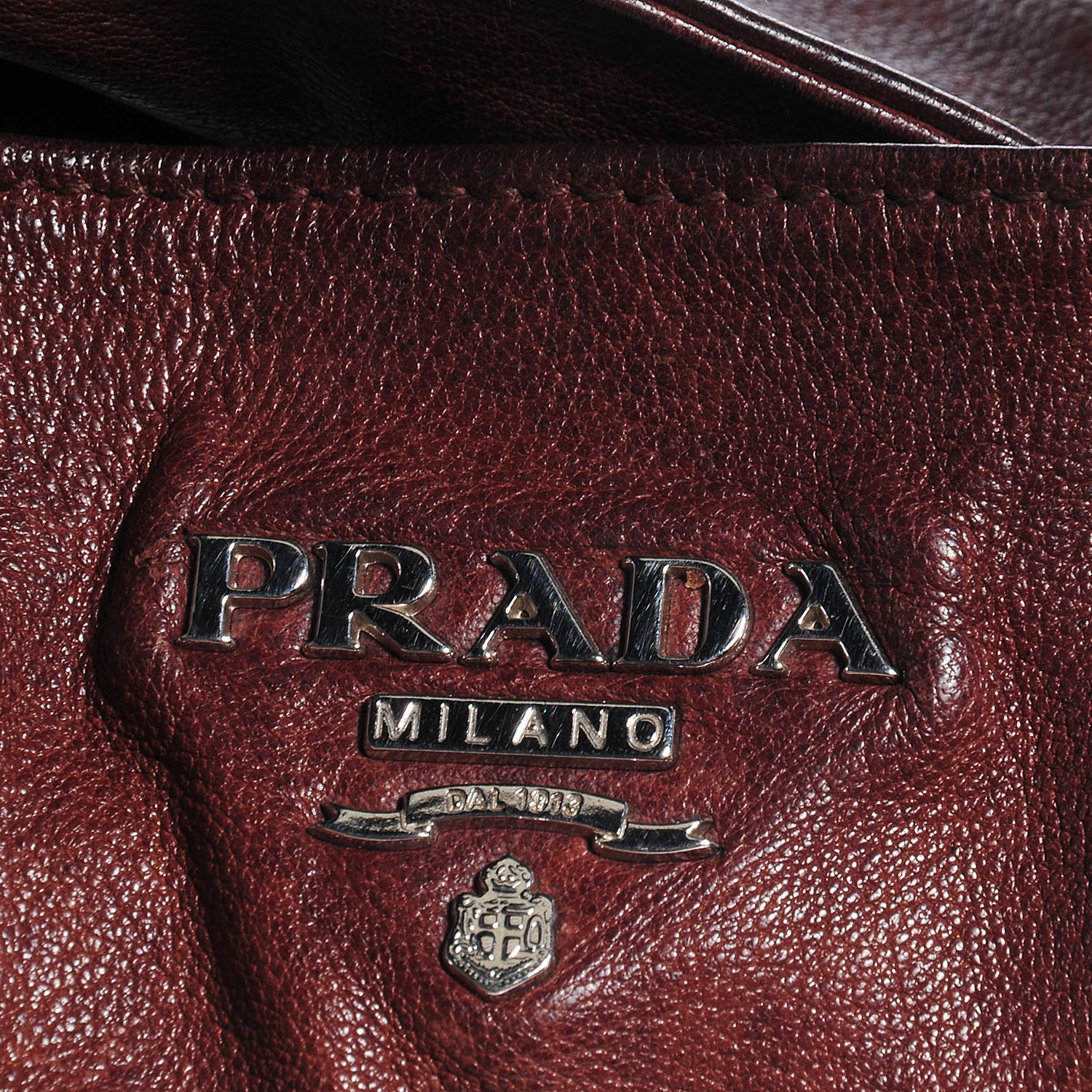 Prada Washed Buffalo Tote Cocco 5 of 10