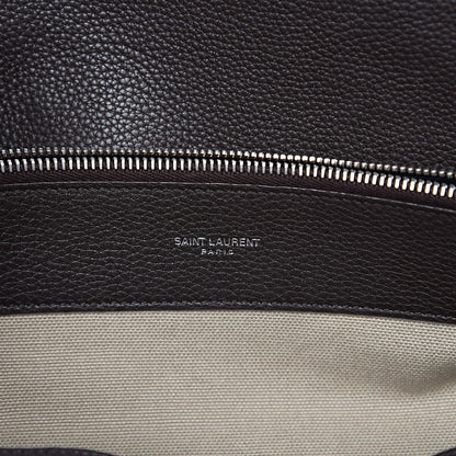 Saint Laurent Grained Calfskin Small Supple Sac De Jour Dark Brown 6 of 11