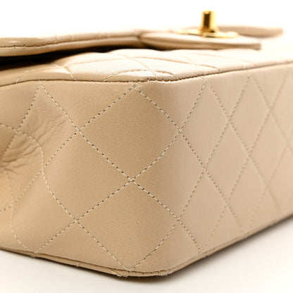 Chanel Lambskin Quilted Small Double Flap Beige 10 of 10