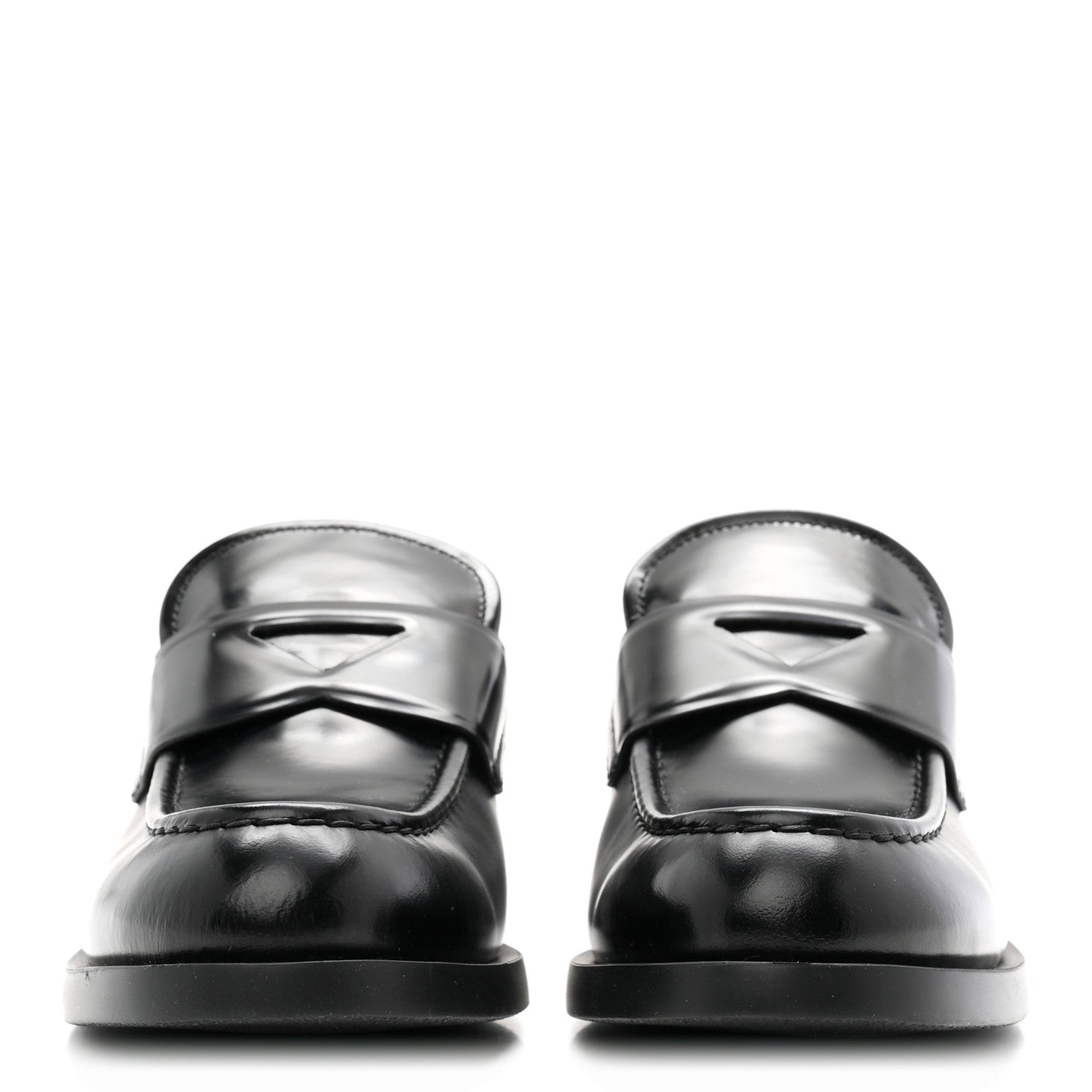 Prada Spazzolato Loafers 38.5 Black 3 of 10