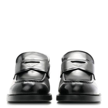 Prada Spazzolato Loafers 38.5 Black 3 of 10