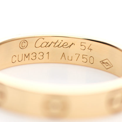 Cartier 18K Yellow Gold 3.5mm LOVE Wedding Band Ring 54 6.75 4 of 5