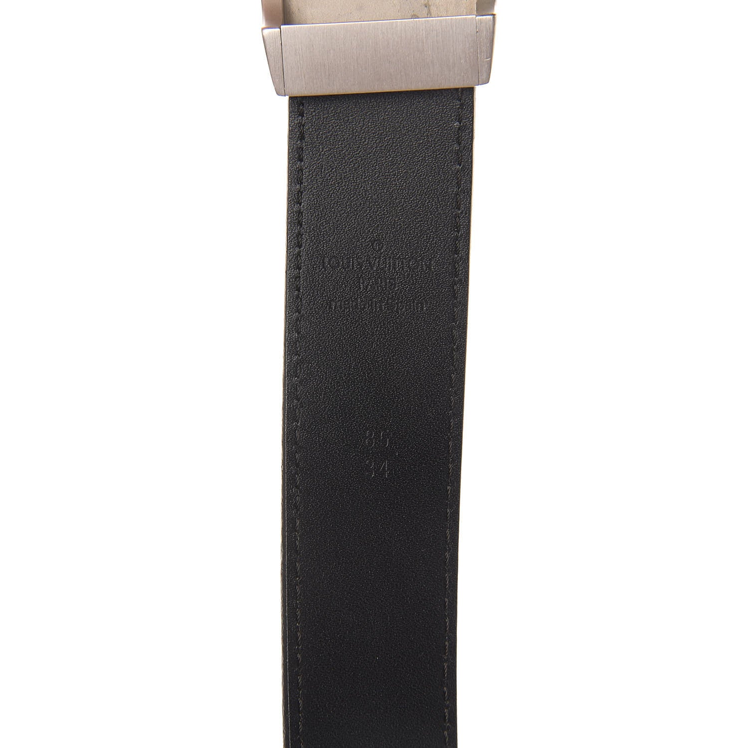 Louis Vuitton Damier Graphite LV Cut Long Reversible Belt 85 34 5 of 5