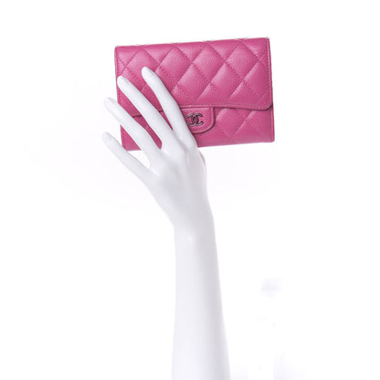 Chanel Iridescent Caviar Quilted Medium Flap Wallet Pink 2 of 11