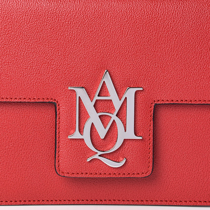 Alexander McQueen Grained Calfskin Medium Insignia Flap China Red 8 of 10