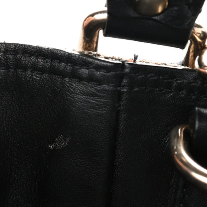 Burberry Canvas Mega Check Medium Ashby Hobo Saddle Black 14 of 19