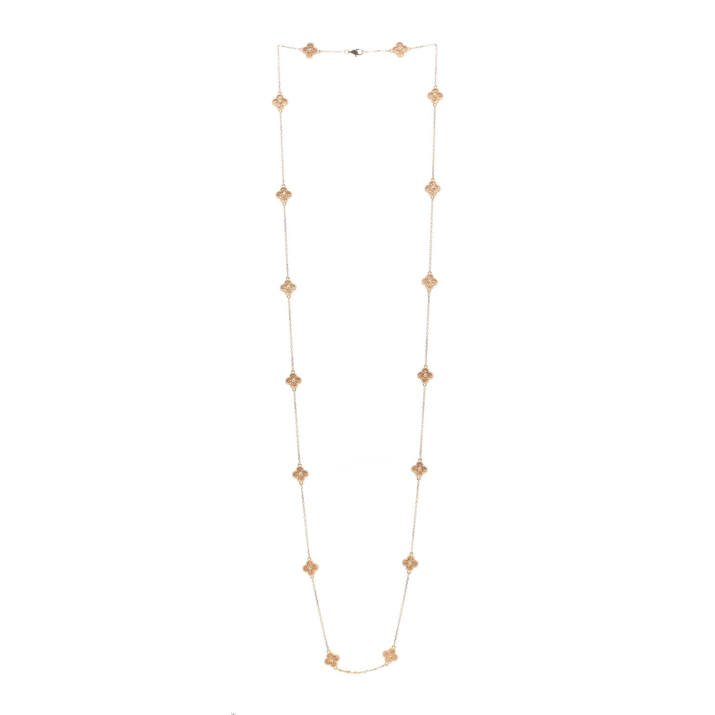 18K Rose Gold 16 Motifs Sweet Alhambra Necklace