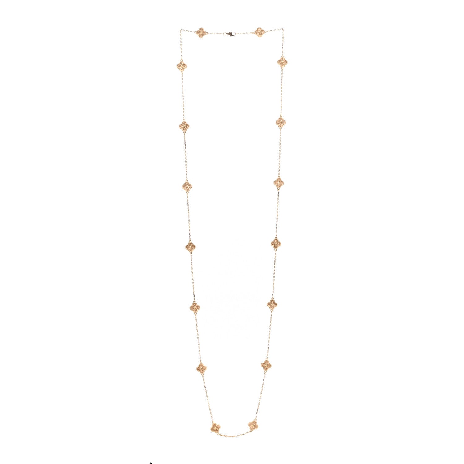 Van Cleef & Arpels 18K Rose Gold 16 Motifs Sweet Alhambra Necklace 3 of 5