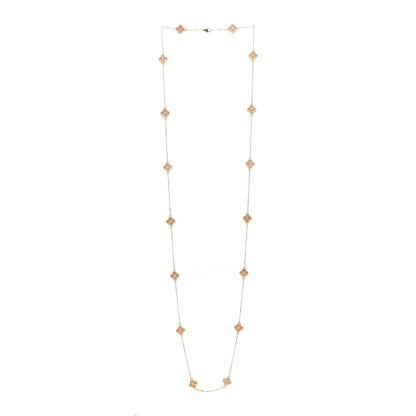 Van Cleef & Arpels 18K Rose Gold 16 Motifs Sweet Alhambra Necklace 3 of 5