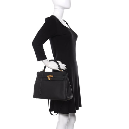Hermes Togo Kelly Retourne 32 Black 2 of 10