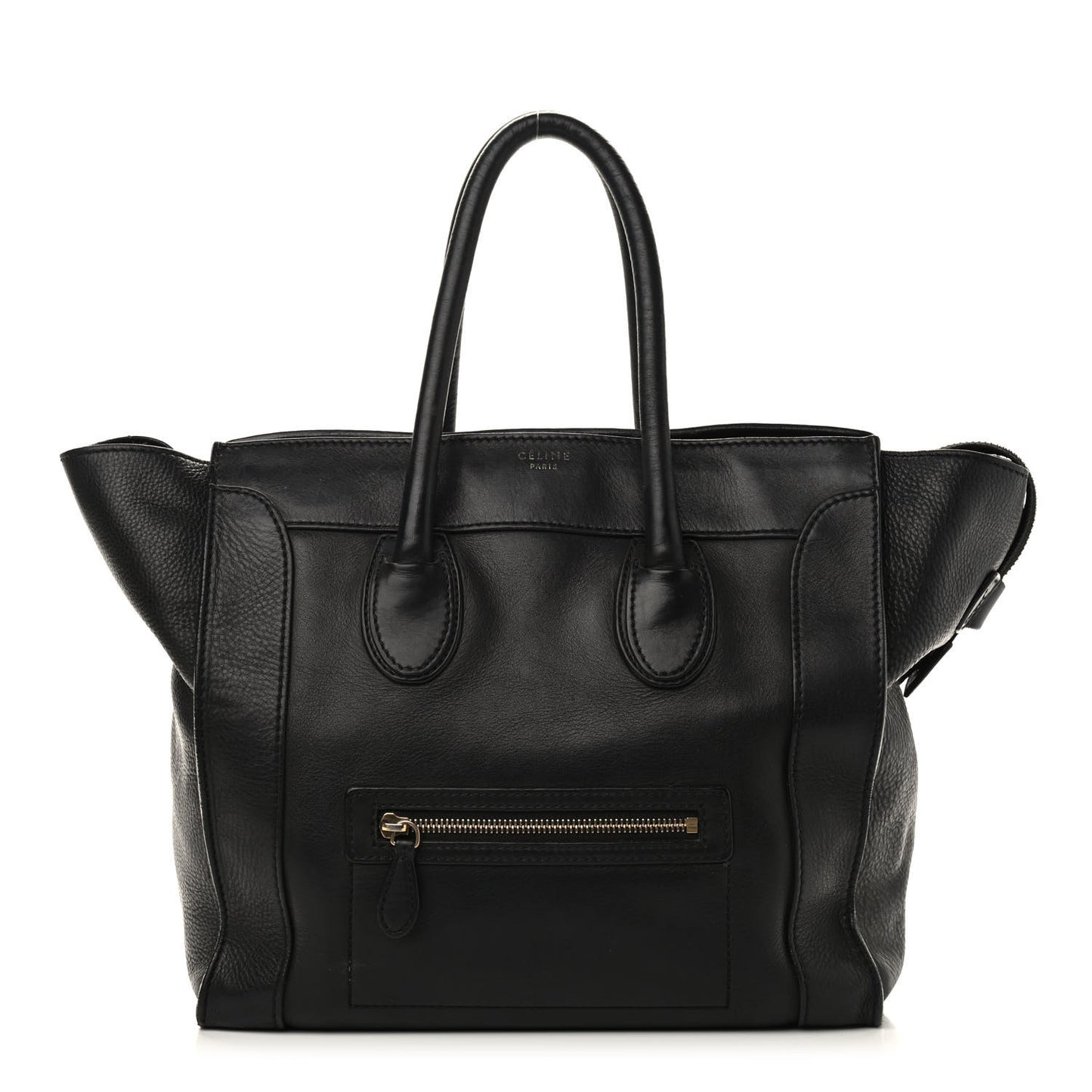 Smooth Calfskin Medium Phantom Luggage Black