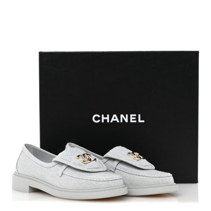 Chanel Denim CC Turnlock Loafers 35 Blue 11 of 11
