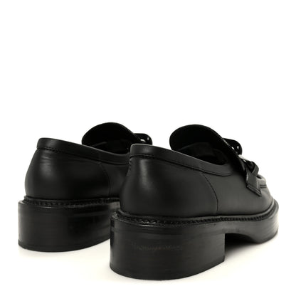 Louis Vuitton Calfskin Oversized Chain Academy Loafers 40 Black 5 of 9