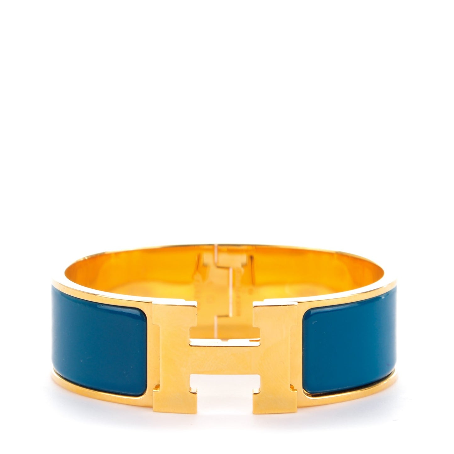 Enamel Wide Clic Clac H Bracelet GM Bleu Profond