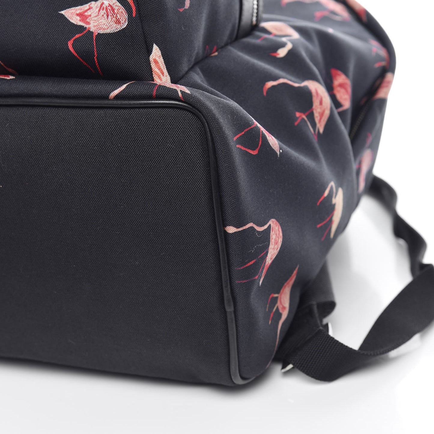Nylon Canvas Flamingo Print City Backpack Pink Black
