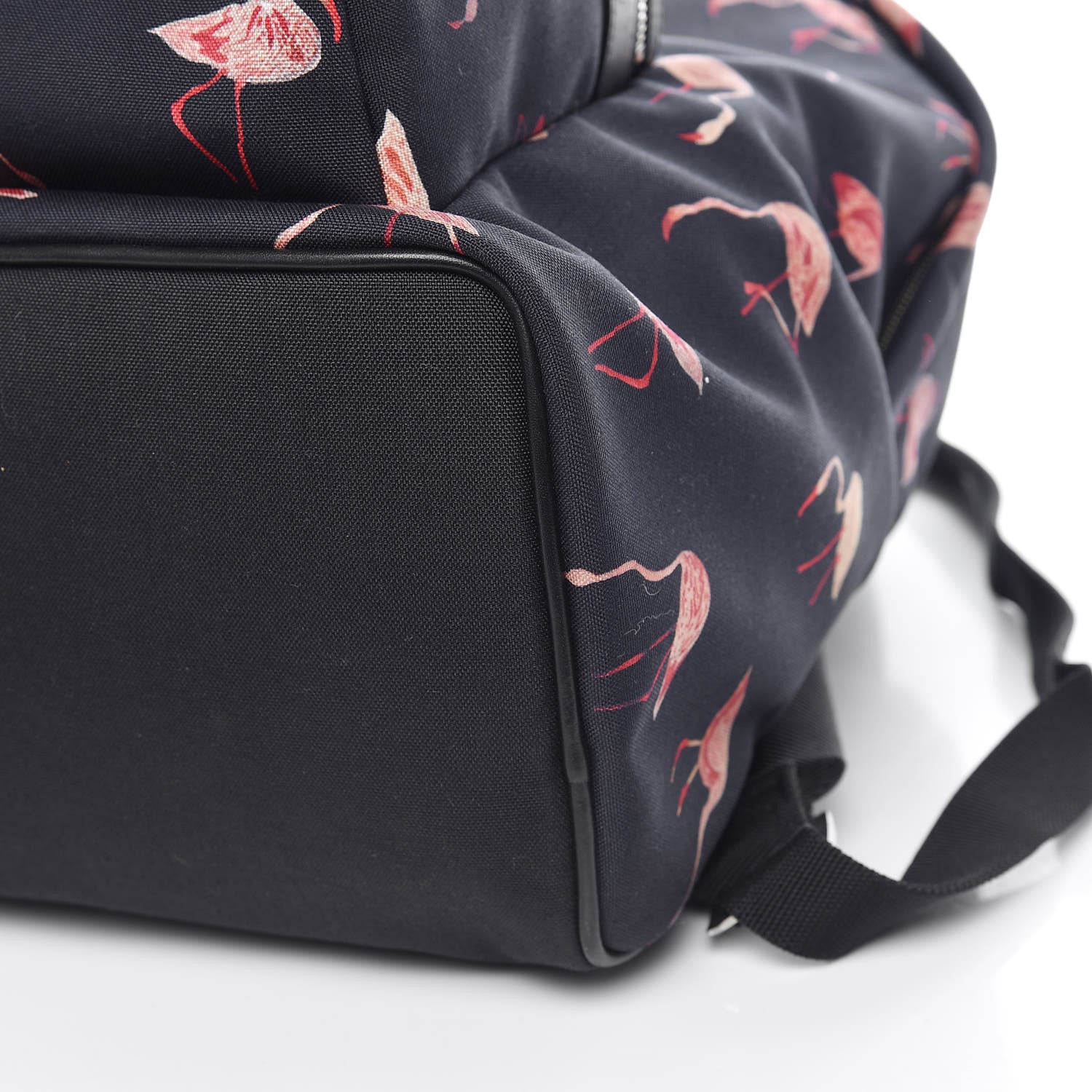 Saint Laurent Nylon Canvas Flamingo Print City Backpack Pink Black 10 of 10