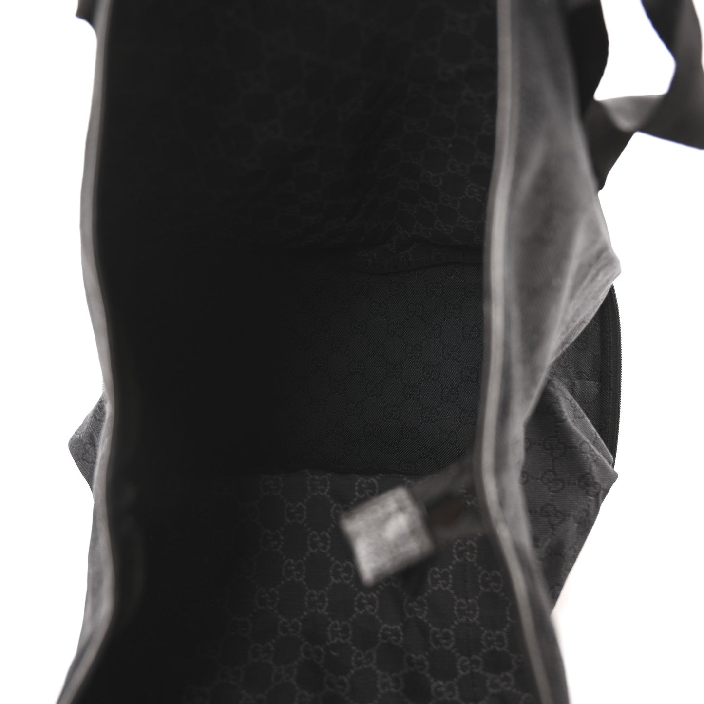 Denim Monogram Large Collapsible Travel Tote Black
