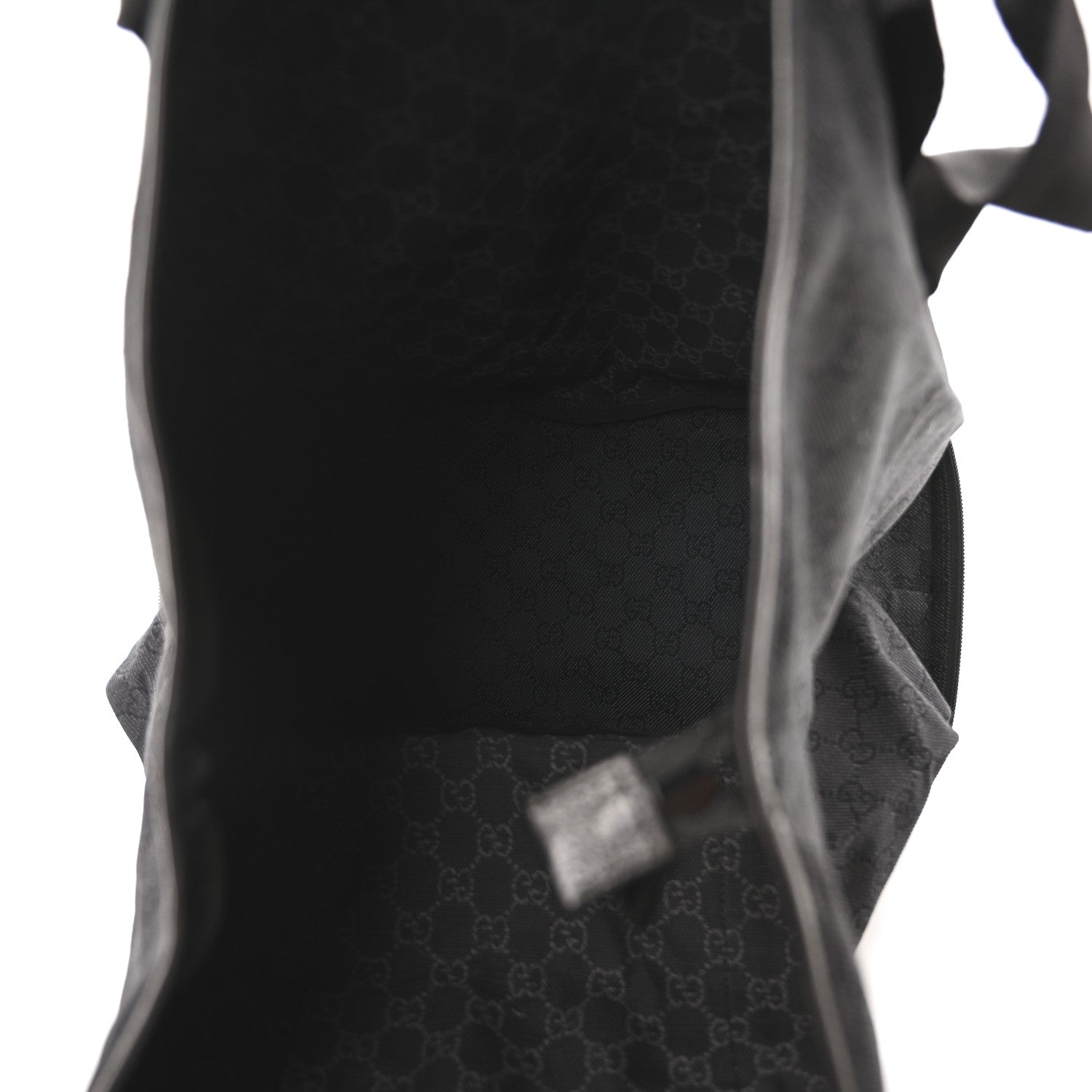 Gucci Denim Monogram Large Collapsible Travel Tote Black 5 of 10