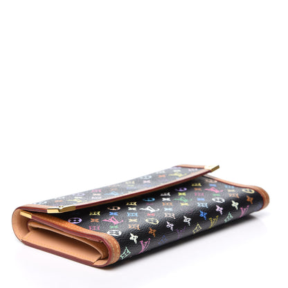 Louis Vuitton Monogram Multicolor Porte Tresor International Wallet Black 3 of 14