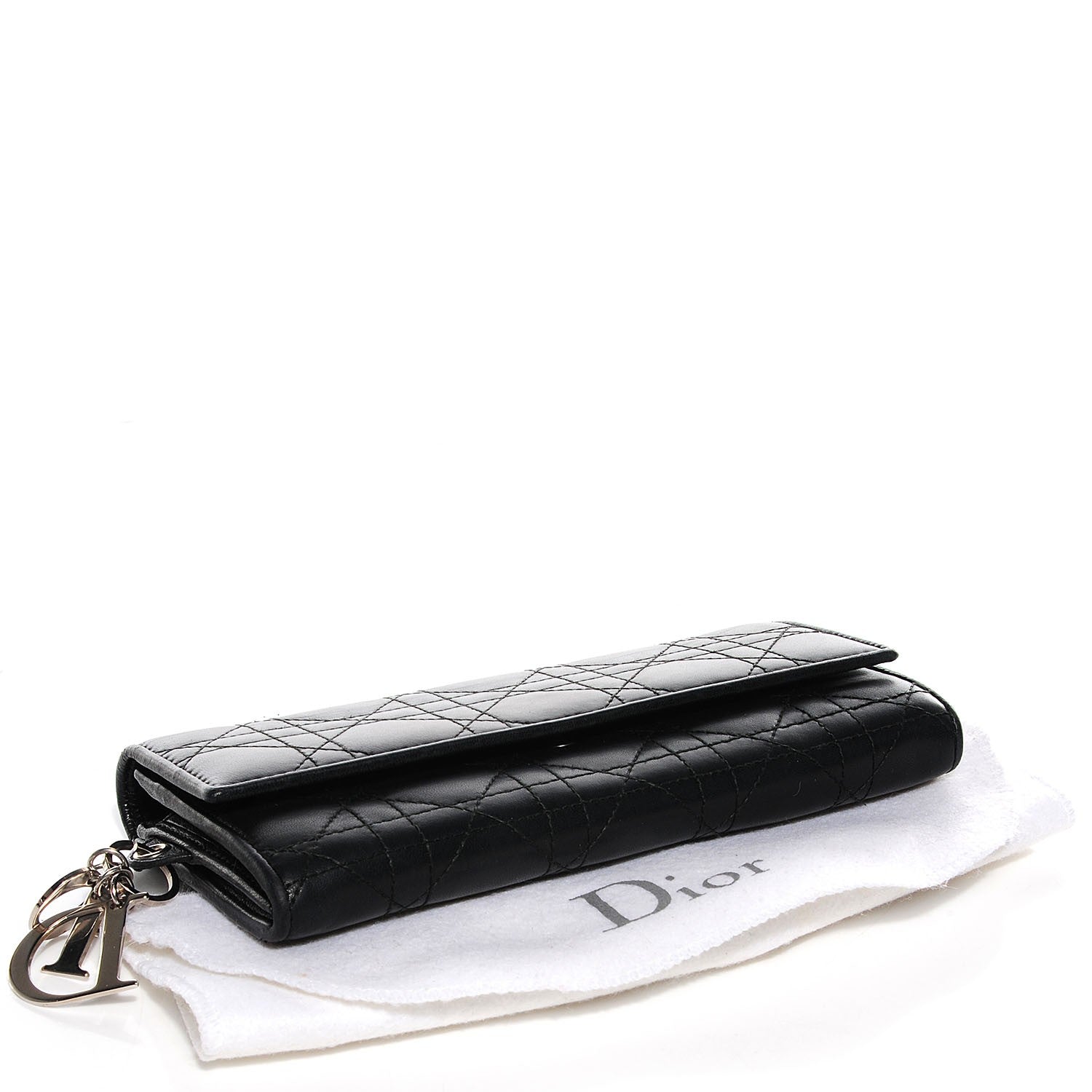 Christian Dior Lambskin Cannage Wallet Black 4 of 7