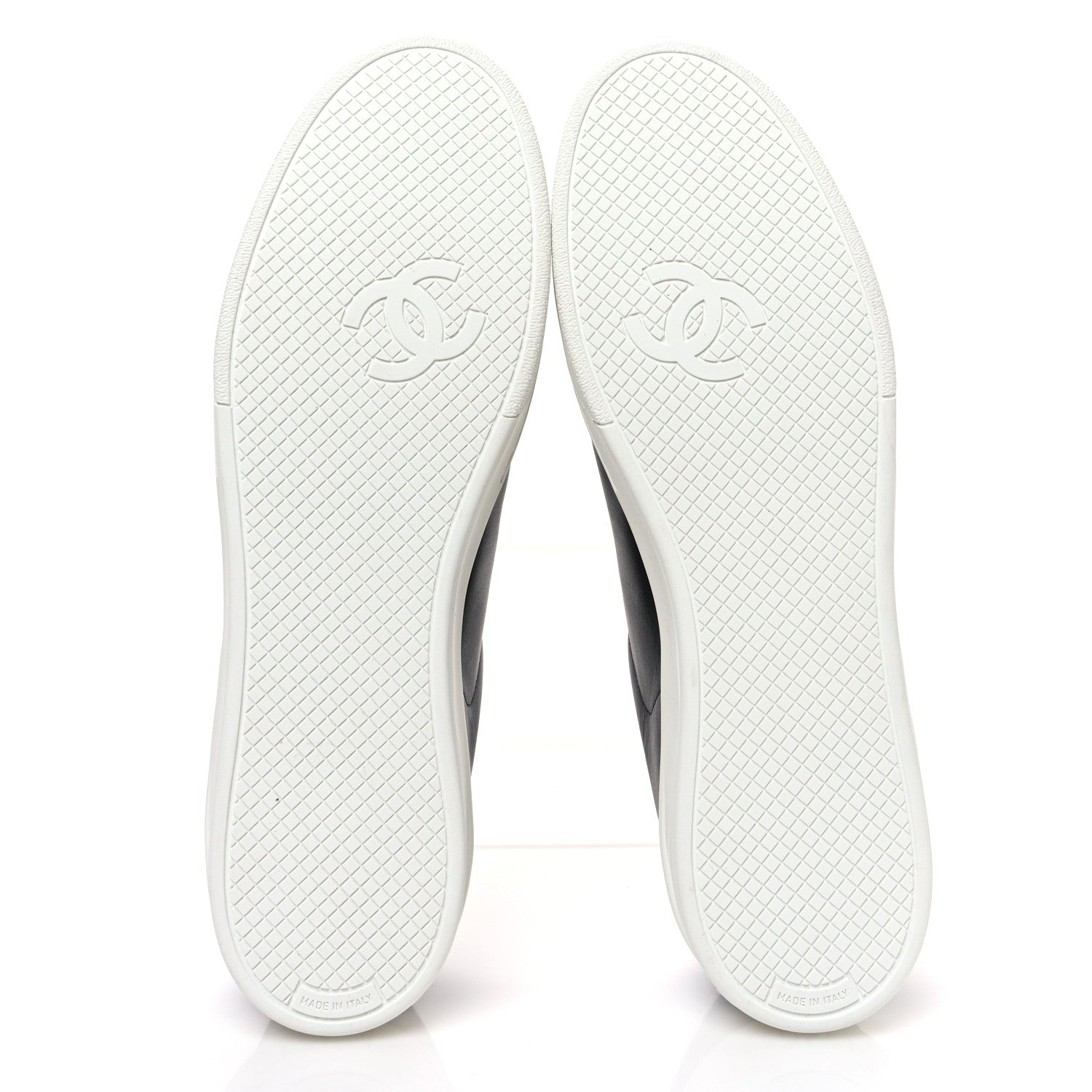 Chanel Calfskin CC Mens Sneakers 44 Black 7 of 11