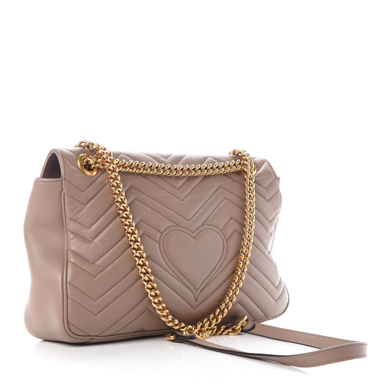 Gucci Calfskin Matelasse Medium GG Marmont Shoulder Bag Porcelain Rose 3 of 10