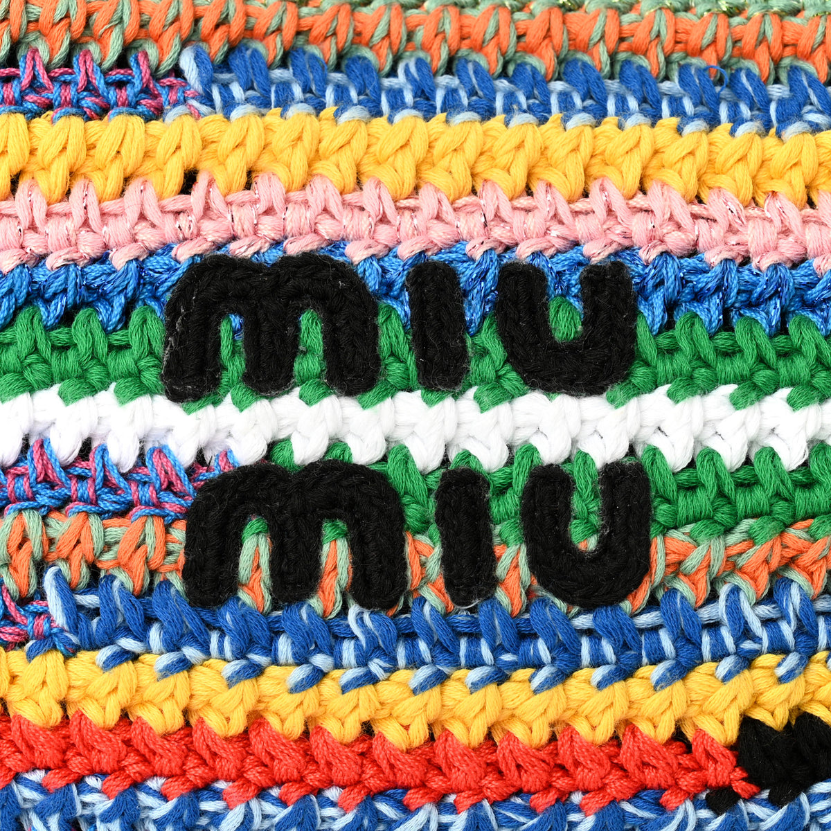 Miu Miu Fabric Crochet Pouch Multicolor 7 of 9