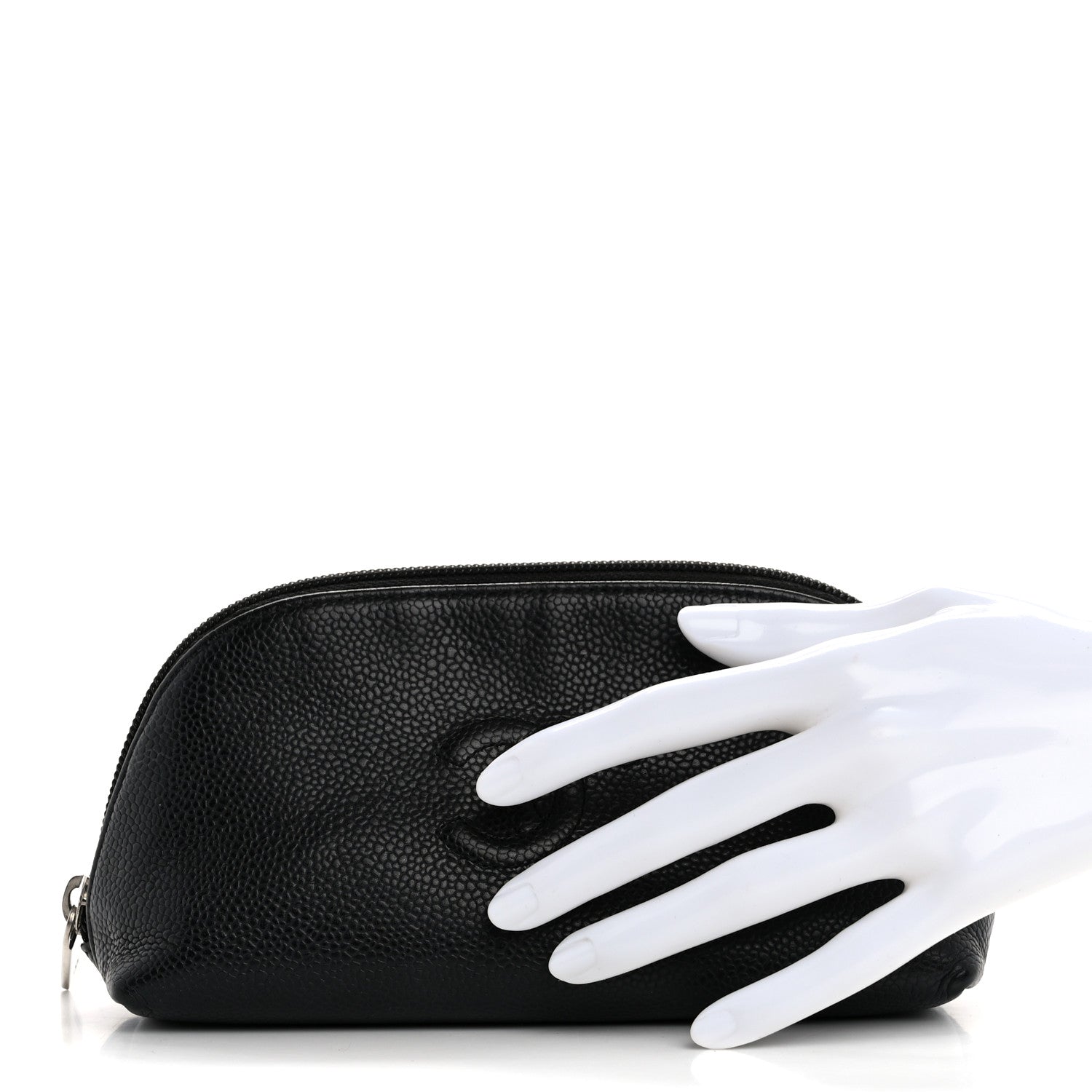 Chanel Caviar Timeless CC Cosmetic Pouch Black 2 of 14