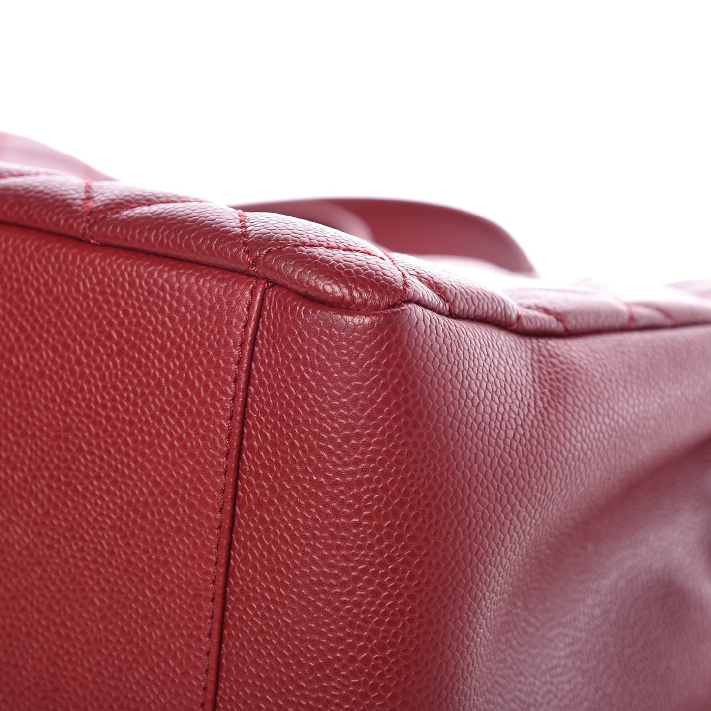 Caviar Quilted Grand Shopping Tote GST Red