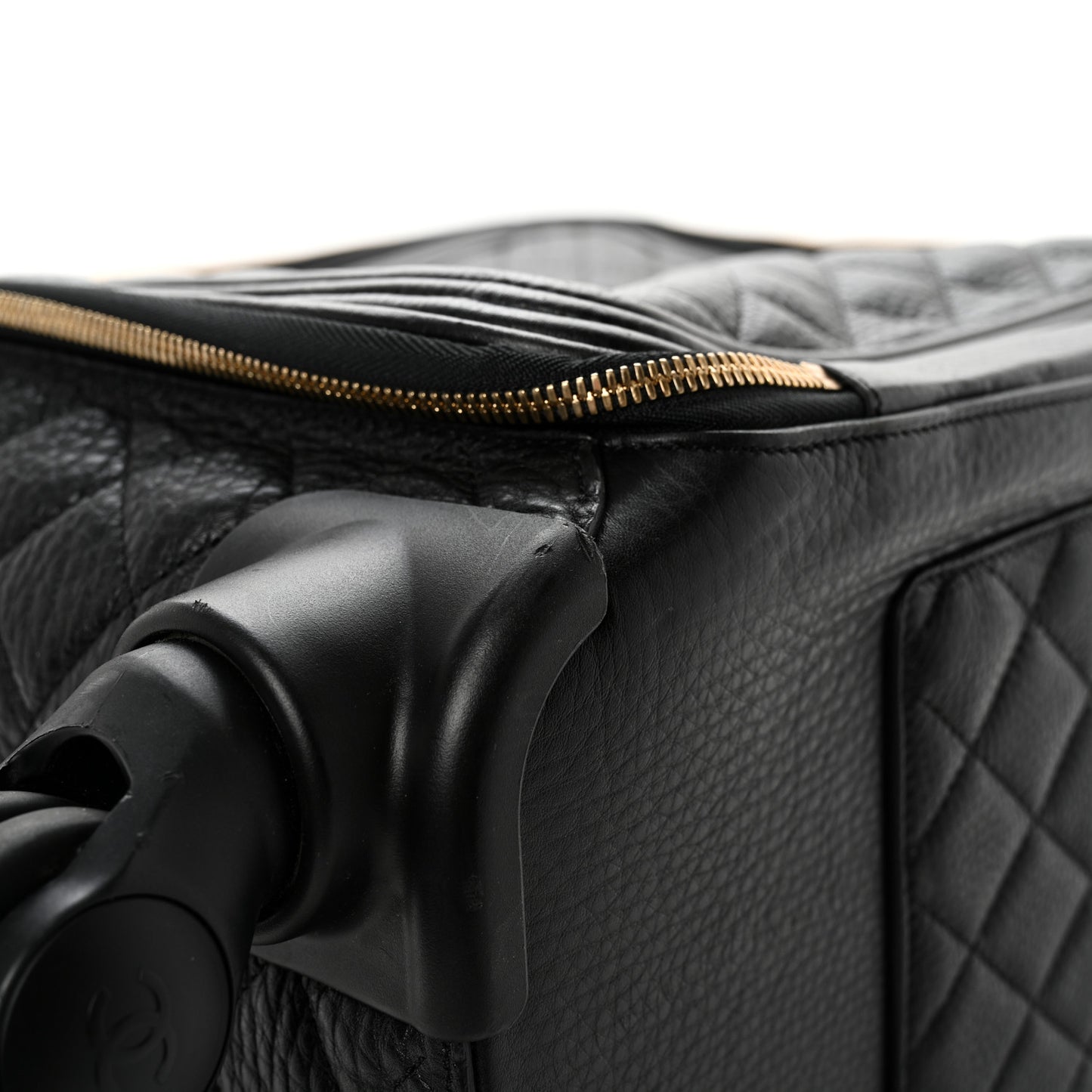 Calfskin Quilted Coco Case Trolley Black