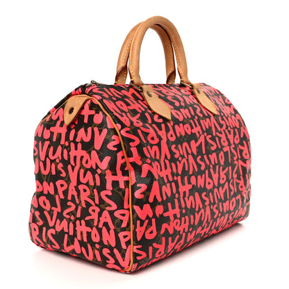 Louis Vuitton Monogram Graffiti Speedy 30 Fuchsia 3 of 11