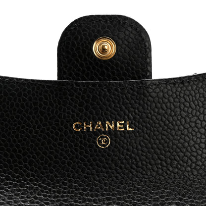 Chanel Caviar Quilted Flap Card Holder Wallet Black 6 of 9