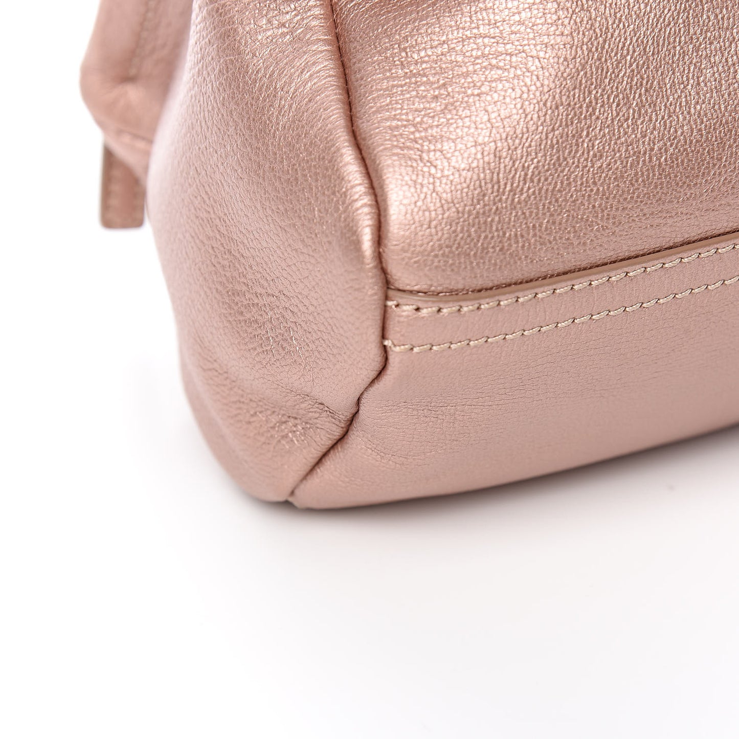 Metallic Sugar Goatskin Mini Pandora Light Pink
