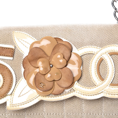 Chanel Canvas Camellia N°5 Flap Beige Brown 17 of 21